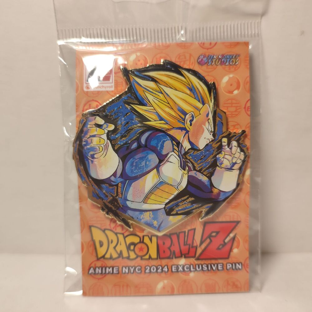 Dragon Ball Z Super Saiyan Vegeta NYCC Exclusive Enamel Pin Official Anime Badge